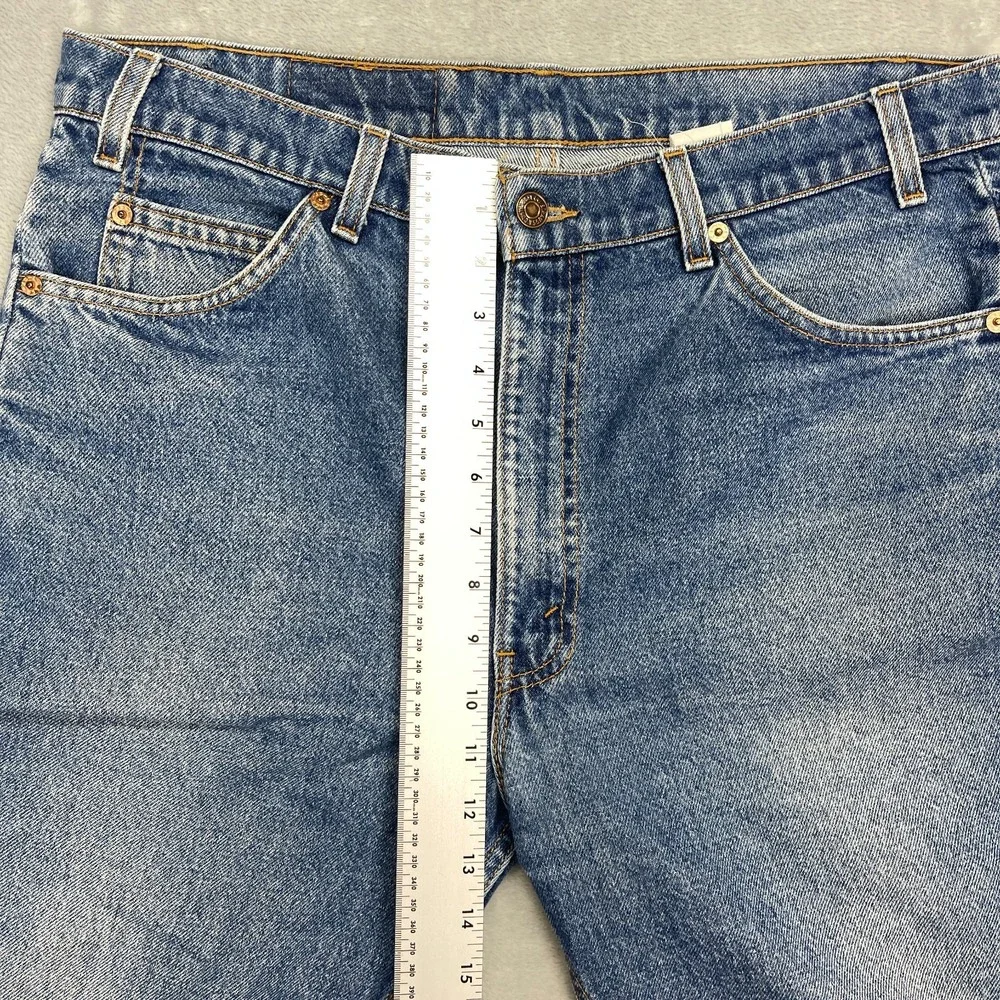 Vtg Levi's Jeans Mens 36x30 Blue Denim Mid Rise 517 Orange Tab Bootcut Leg USA